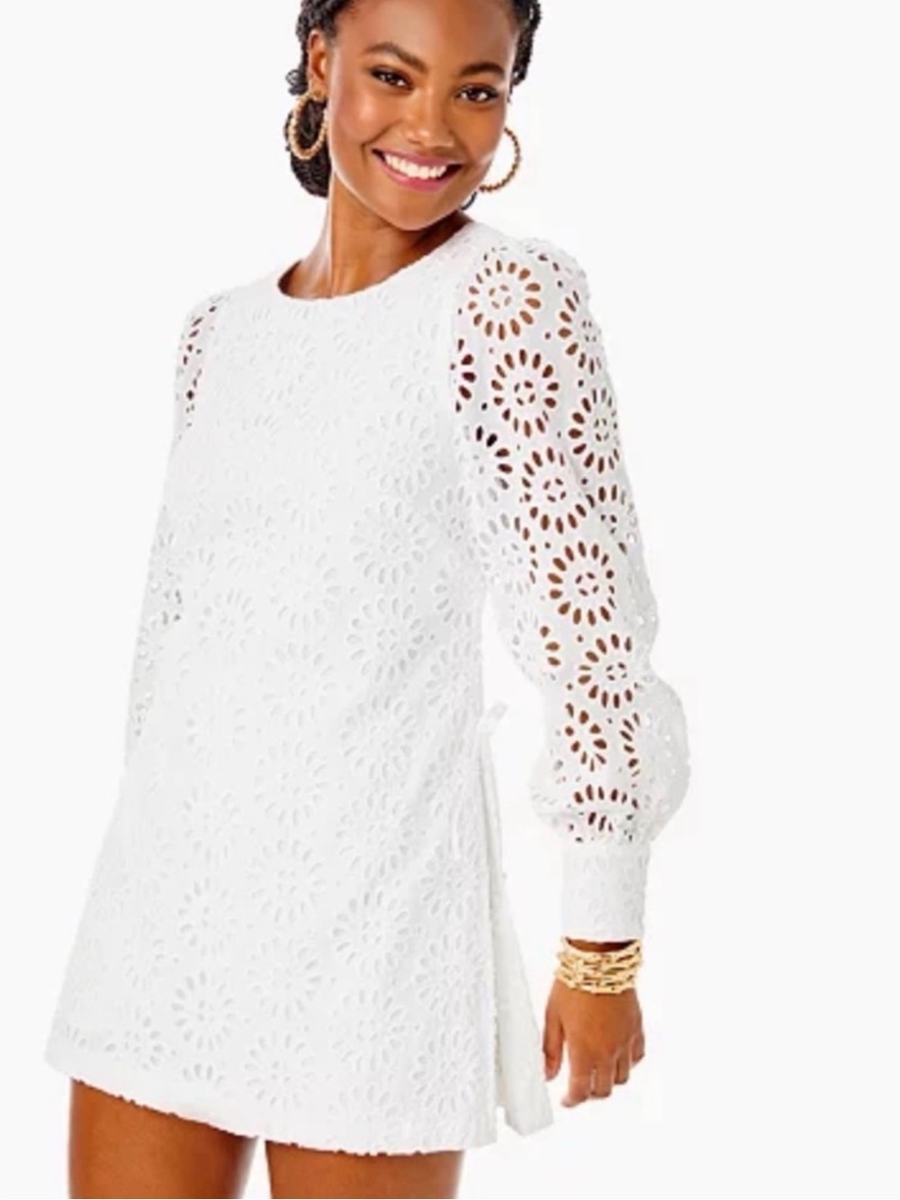 Lilly Pulitzer Aisha Eyelet Romper in Resort White